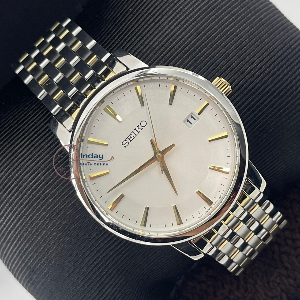 Seiko Men's Watch SGEF91P1 Stainless Steel Band Battery Operated