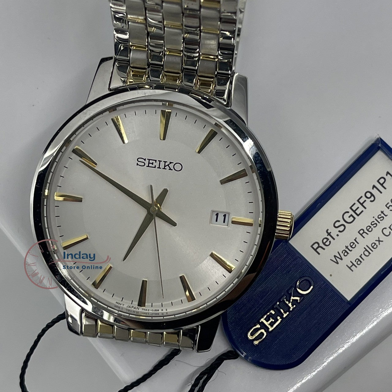 Seiko Men's Watch SGEF91P1 Stainless Steel Band Battery Operated