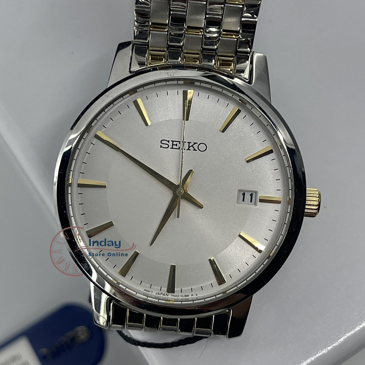 Seiko Men's Watch SGEF91P1 Stainless Steel Band Battery Operated