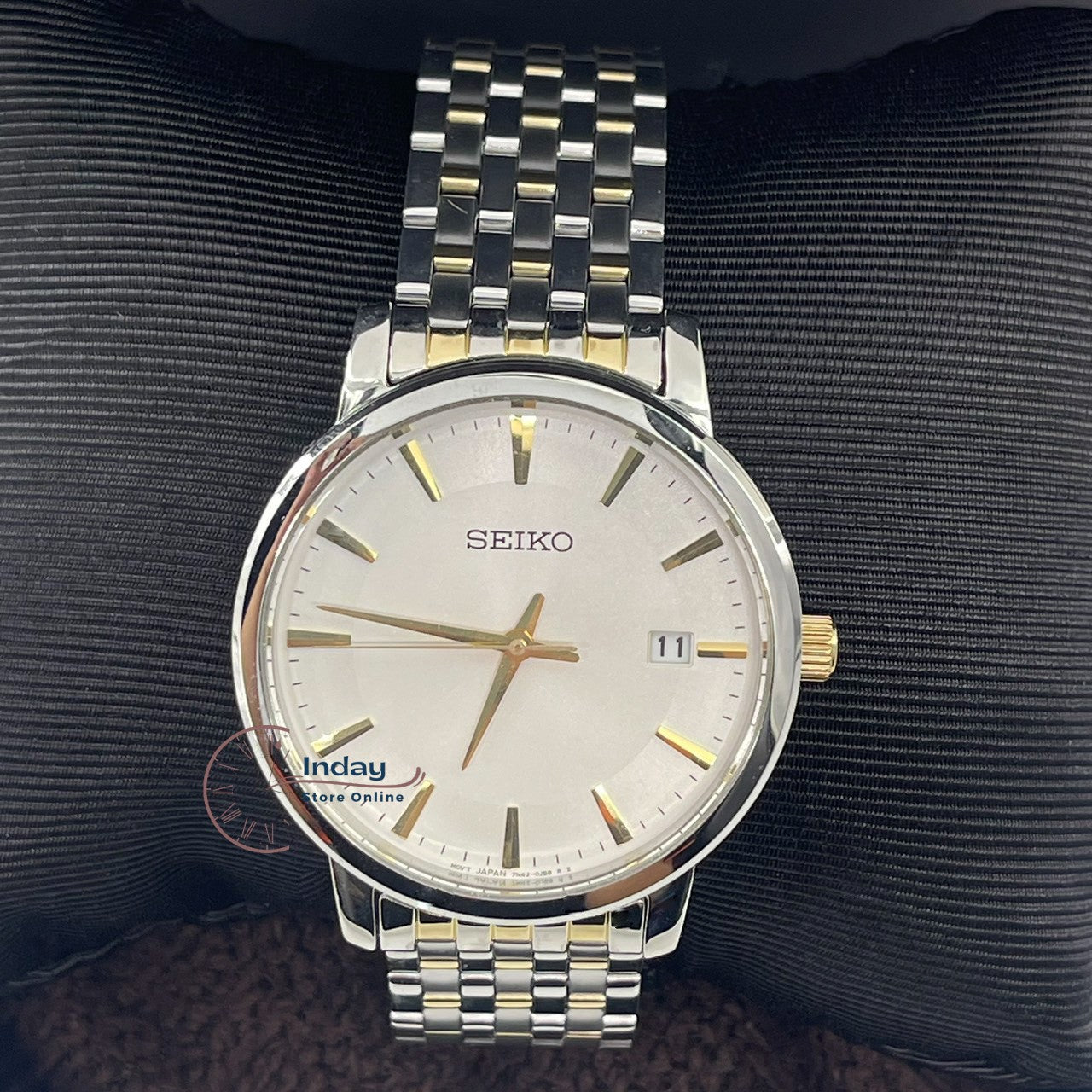 Seiko Men's Watch SGEF91P1 Stainless Steel Band Battery Operated