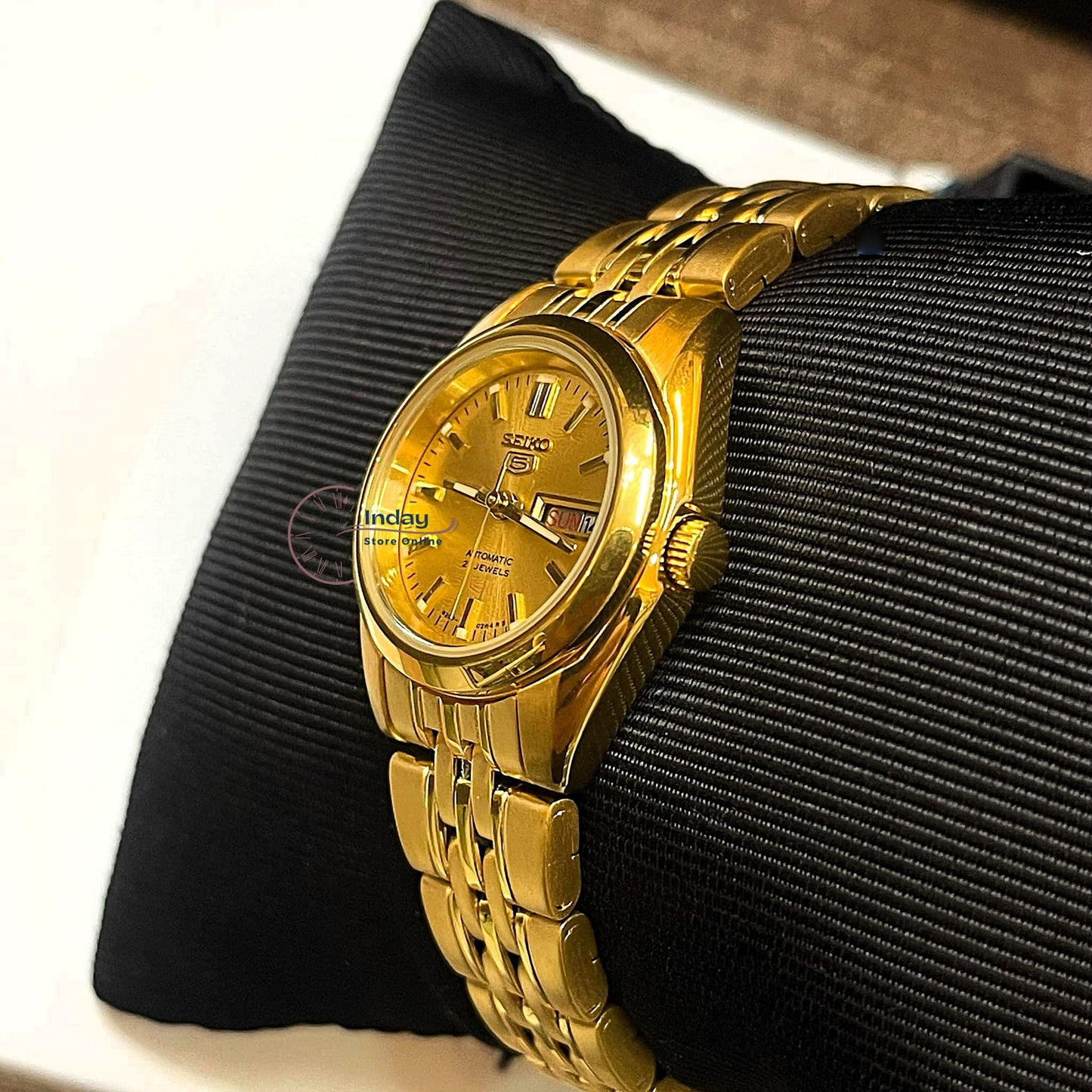 Seiko Automatic Women's Watch SYMA38K1 Gold Tone Stainless Steel Luminous