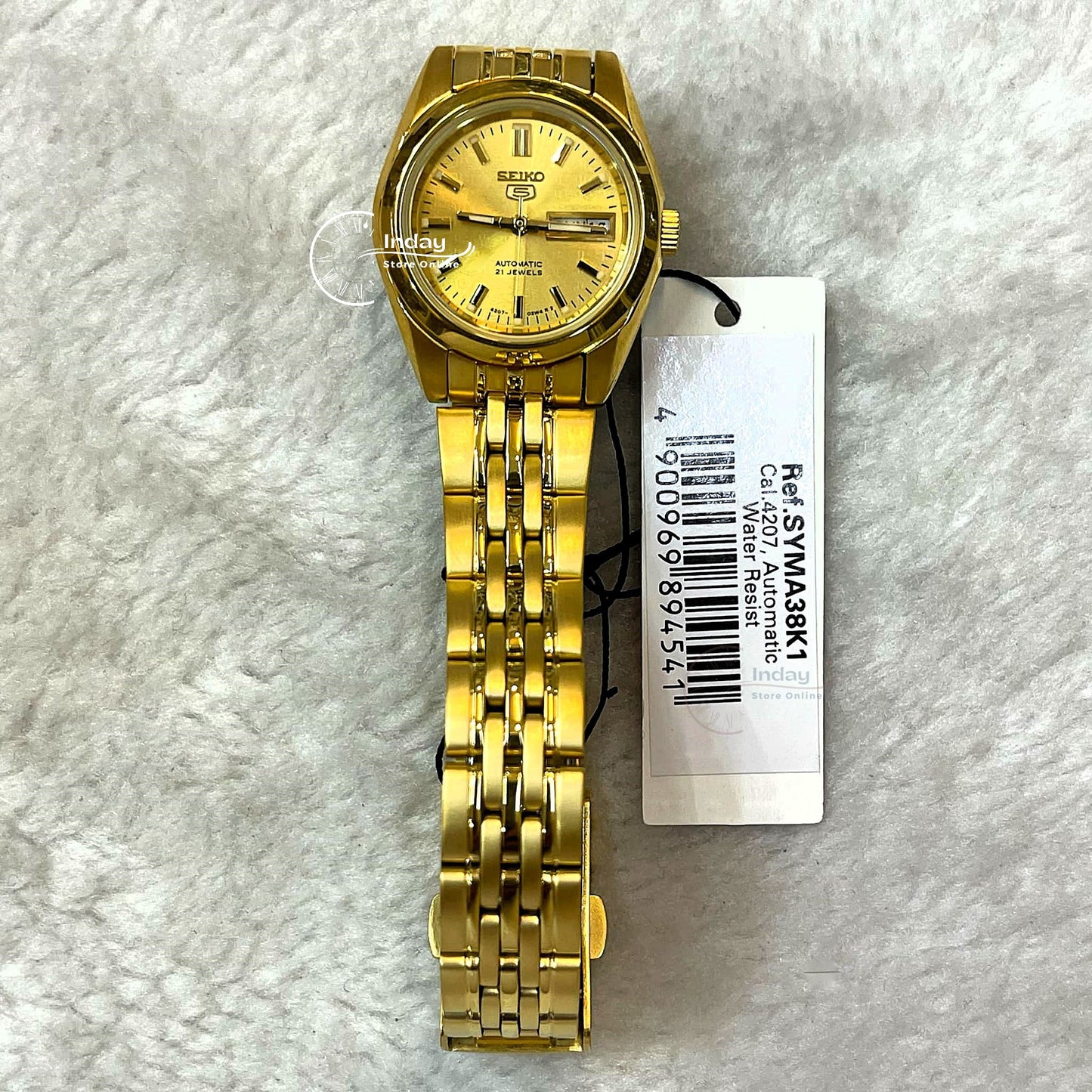 Seiko Automatic Women's Watch SYMA38K1 Gold Tone Stainless Steel Luminous