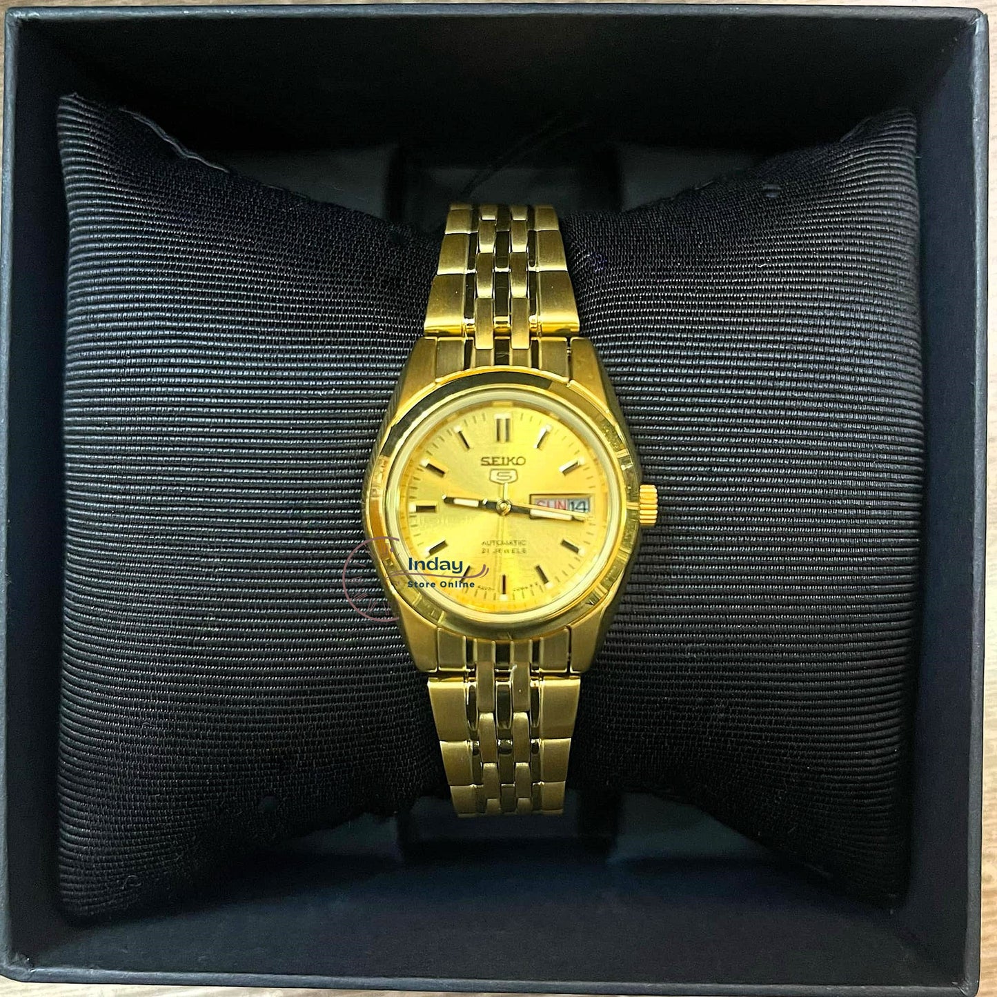 Seiko Automatic Women's Watch SYMA38K1 Gold Tone Stainless Steel Luminous