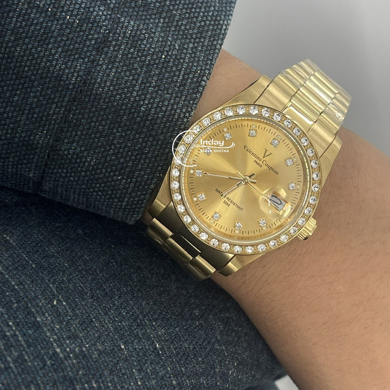 范倫鐵諾 古柏 Coupeau Women's Watch 12170KL-17 Gold Tone Stainless Steel Band