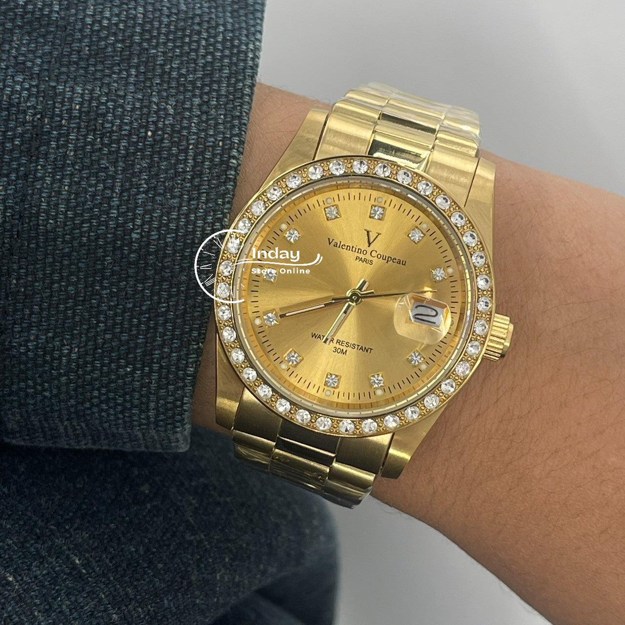 范倫鐵諾 古柏 Coupeau Women's Watch 12170KL-17 Gold Tone Stainless Steel Band