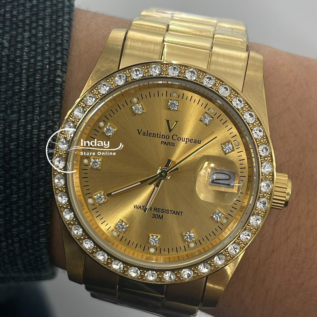 范倫鐵諾 古柏 Coupeau Women's Watch 12170KL-17 Gold Tone Stainless Steel Band