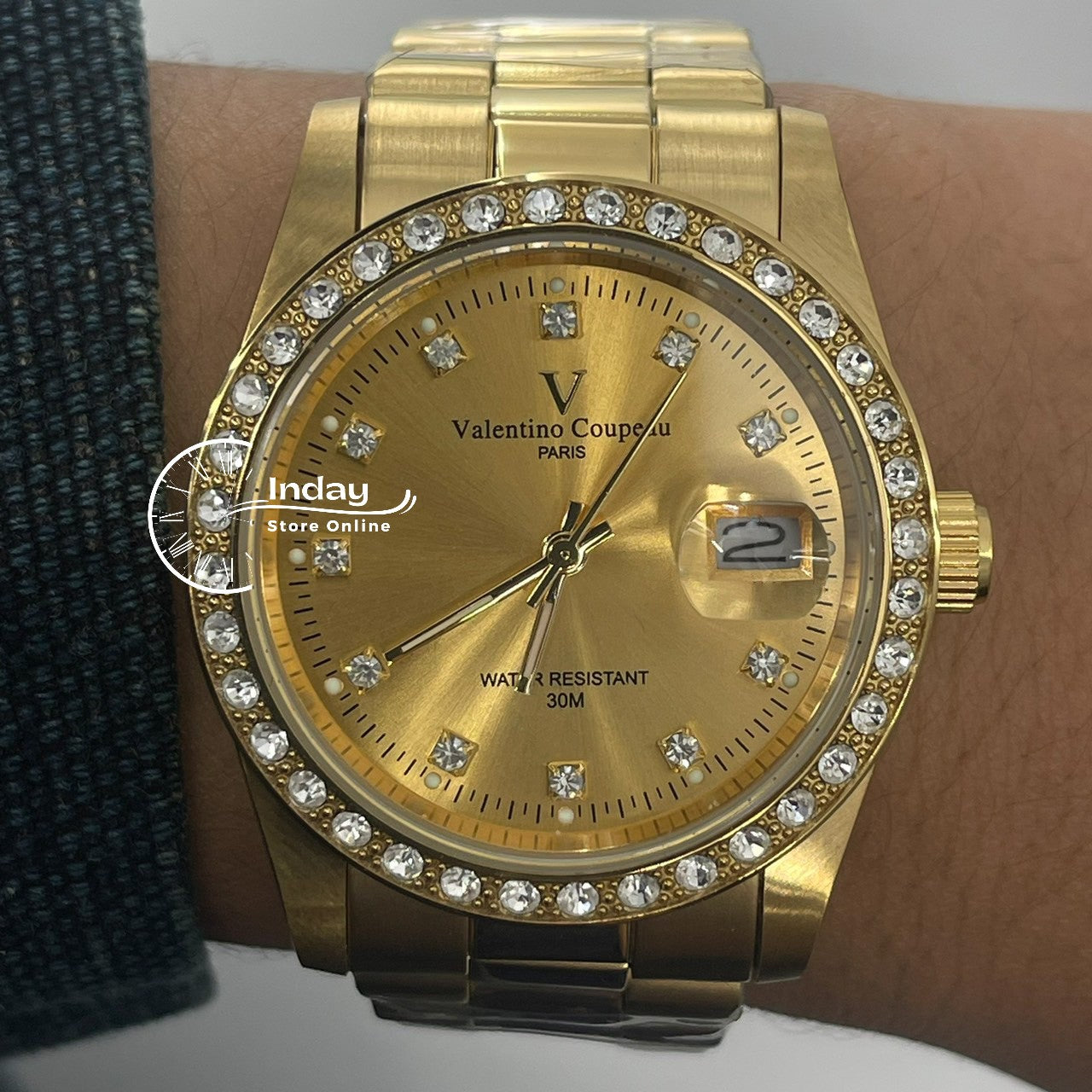范倫鐵諾 古柏 Coupeau Women's Watch 12170KL-17 Gold Tone Stainless Steel Band