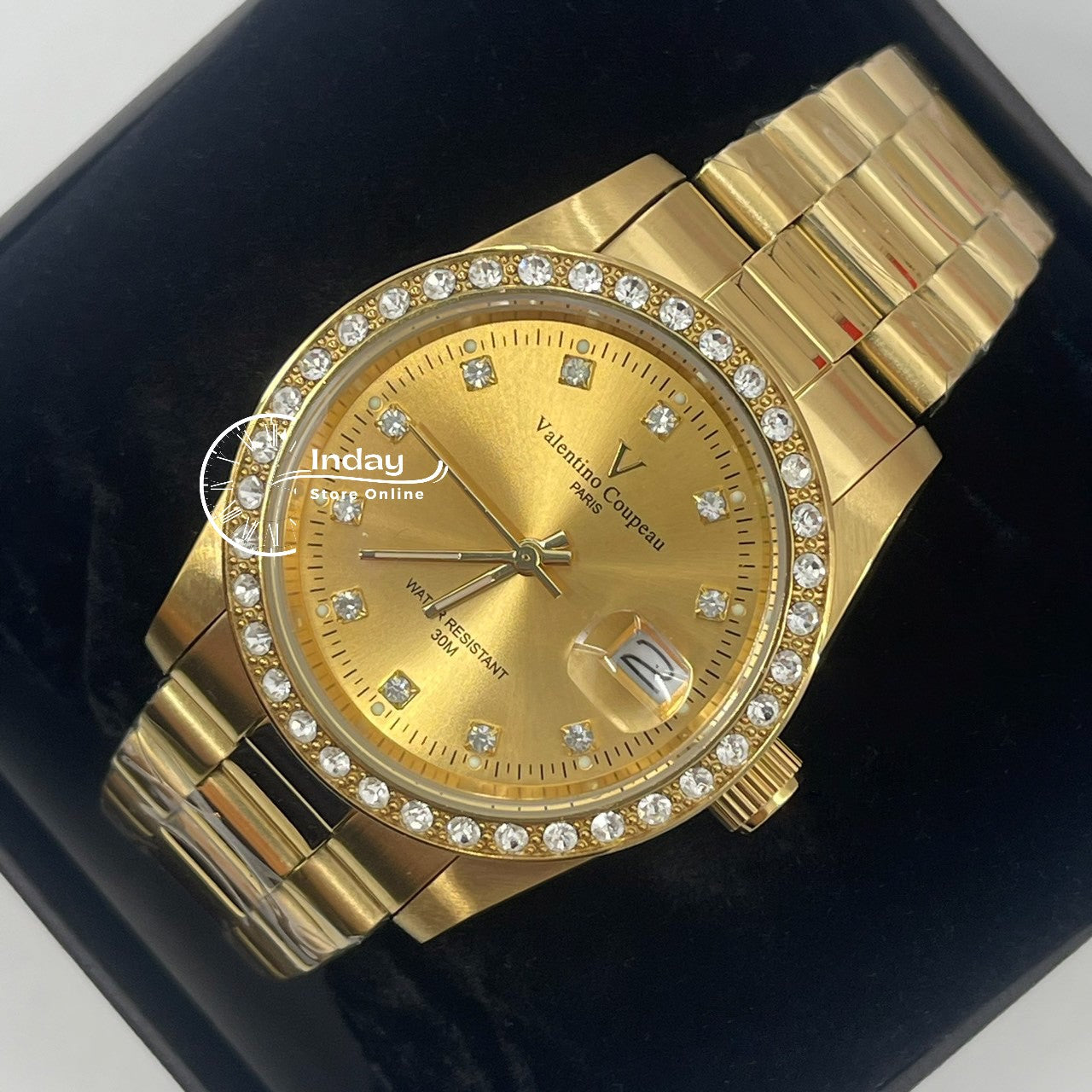 范倫鐵諾 古柏 Coupeau Women's Watch 12170KL-17 Gold Tone Stainless Steel Band