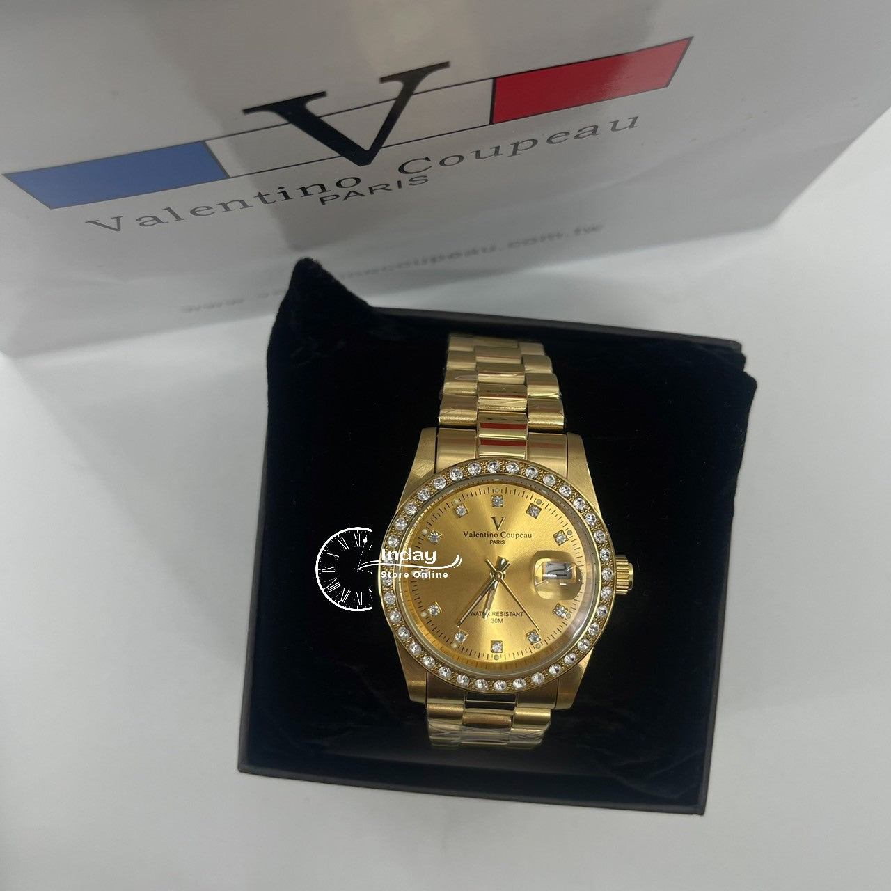 范倫鐵諾 古柏 Coupeau Women's Watch 12170KL-17 Gold Tone Stainless Steel Band
