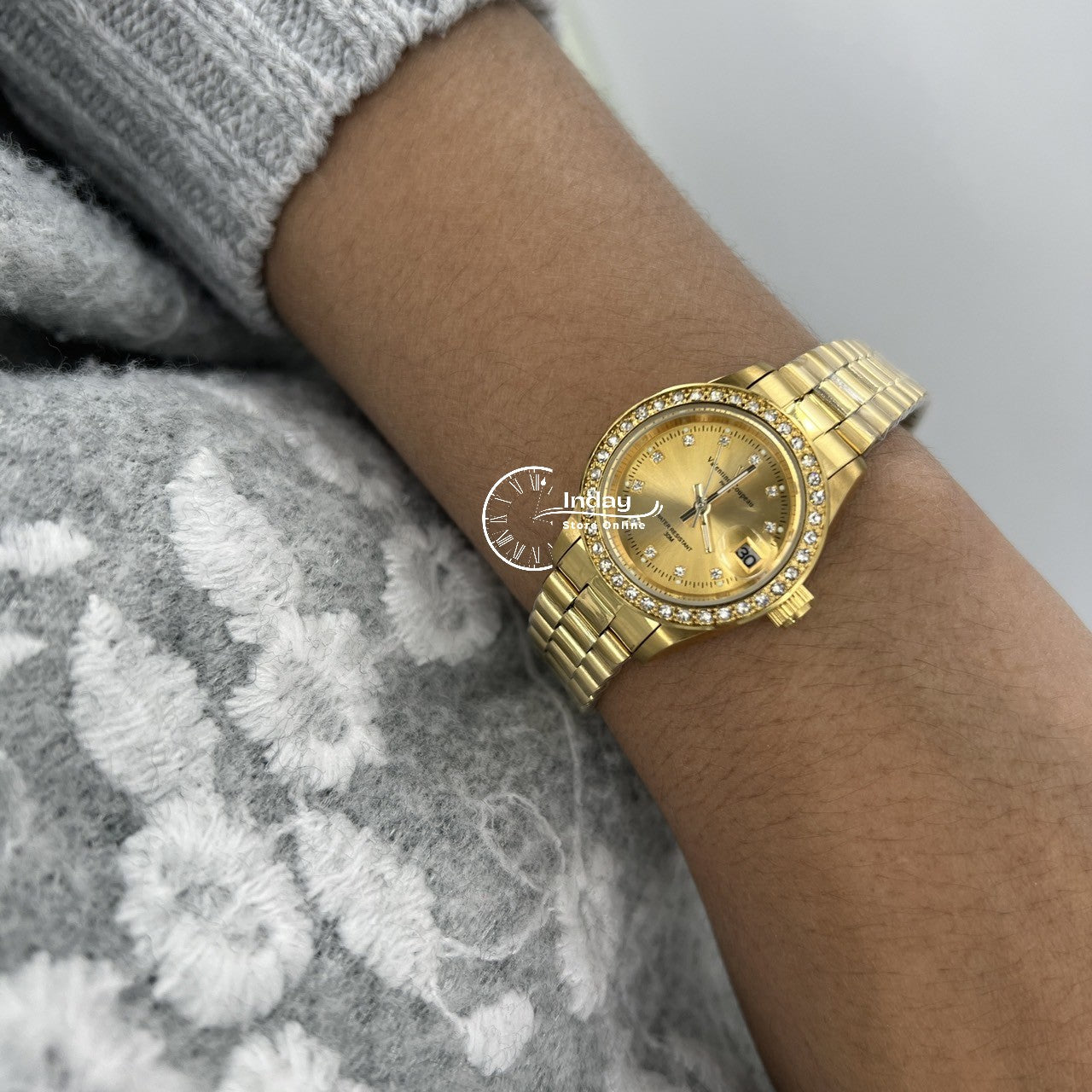 范倫鐵諾 古柏 Coupeau Women's Watch 12170KL-17 Gold Tone Stainless Steel Band