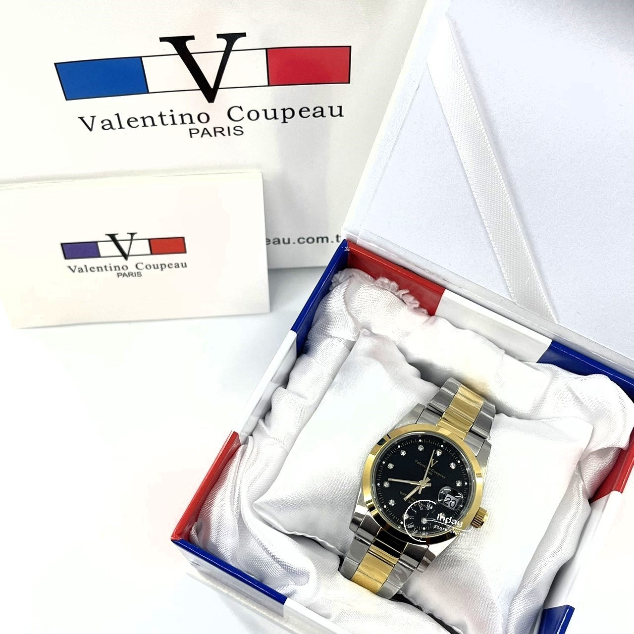 范倫鐵諾 古柏 Coupeau Men's Watch 12168TM-18 Two-Tone Stainless Steel Band