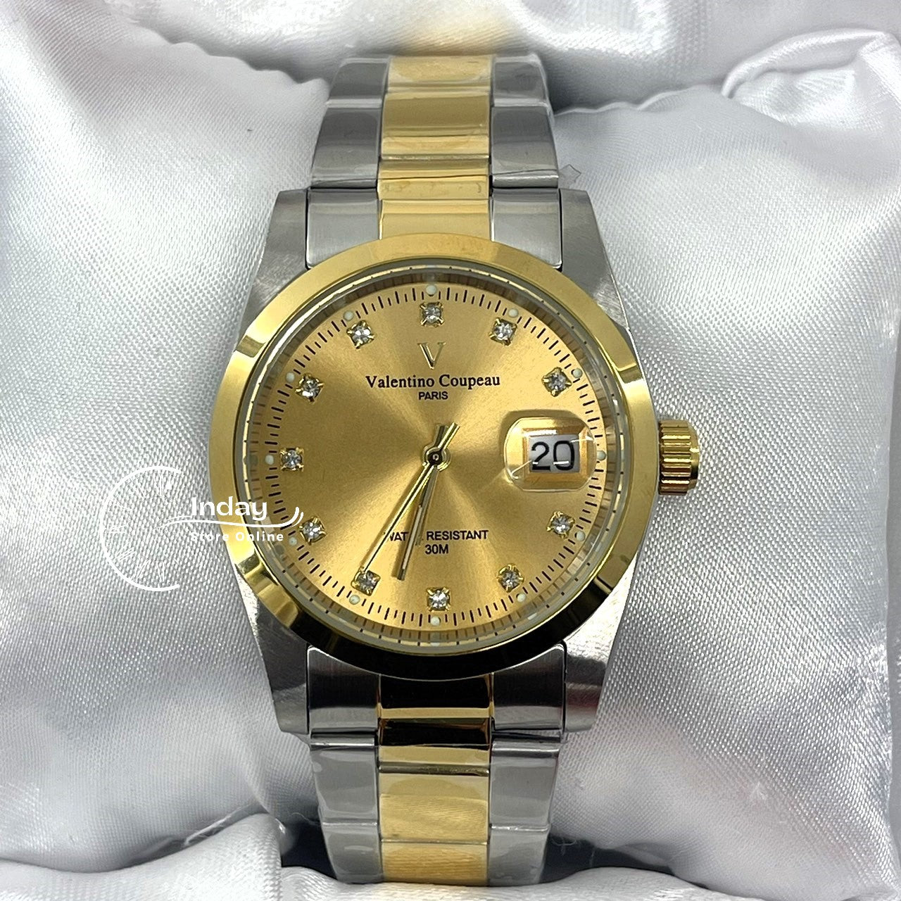 范倫鐵諾 古柏 Coupeau Men's Watch 12168TM-17 Two-Tone Stainless Steel Band