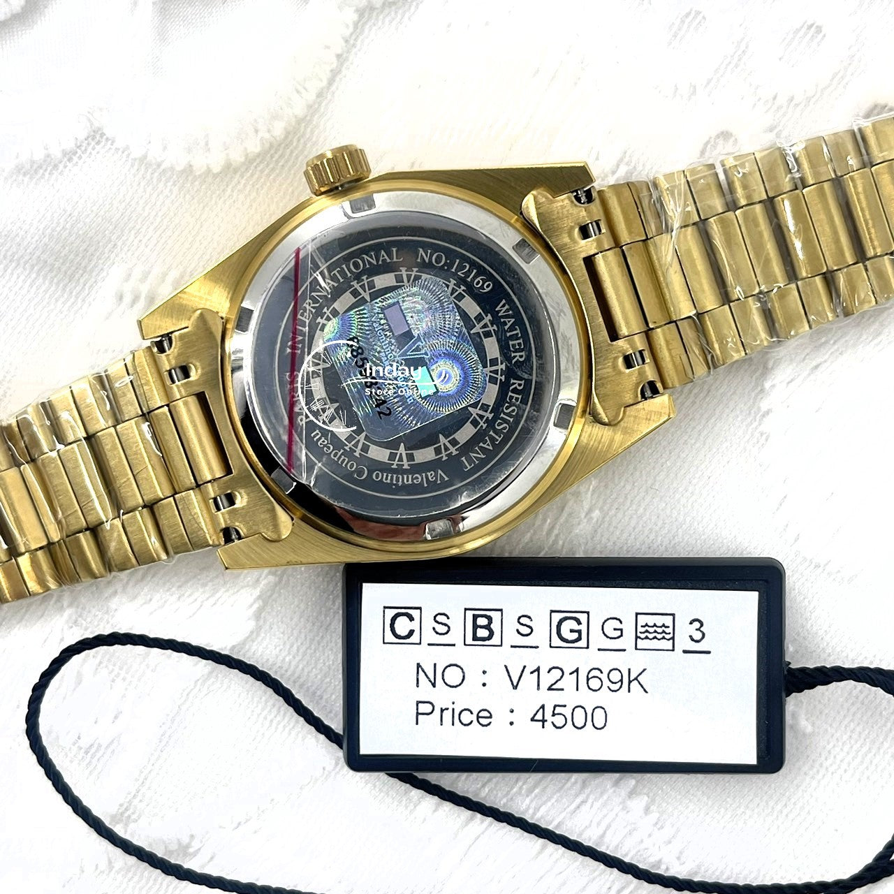 范倫鐵諾 古柏 Coupeau Men's Watch 12169KM-14 Gold Tone Stainless Steel Band