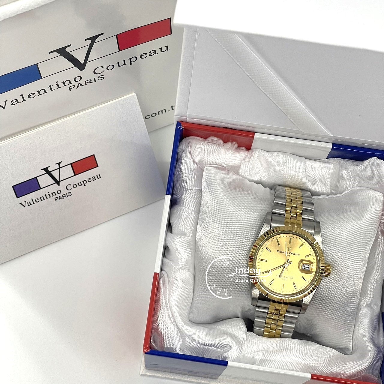 范倫鐵諾 古柏 Coupeau Men's Watch 12169TM-13 Two-Tone Stainless Steel Band