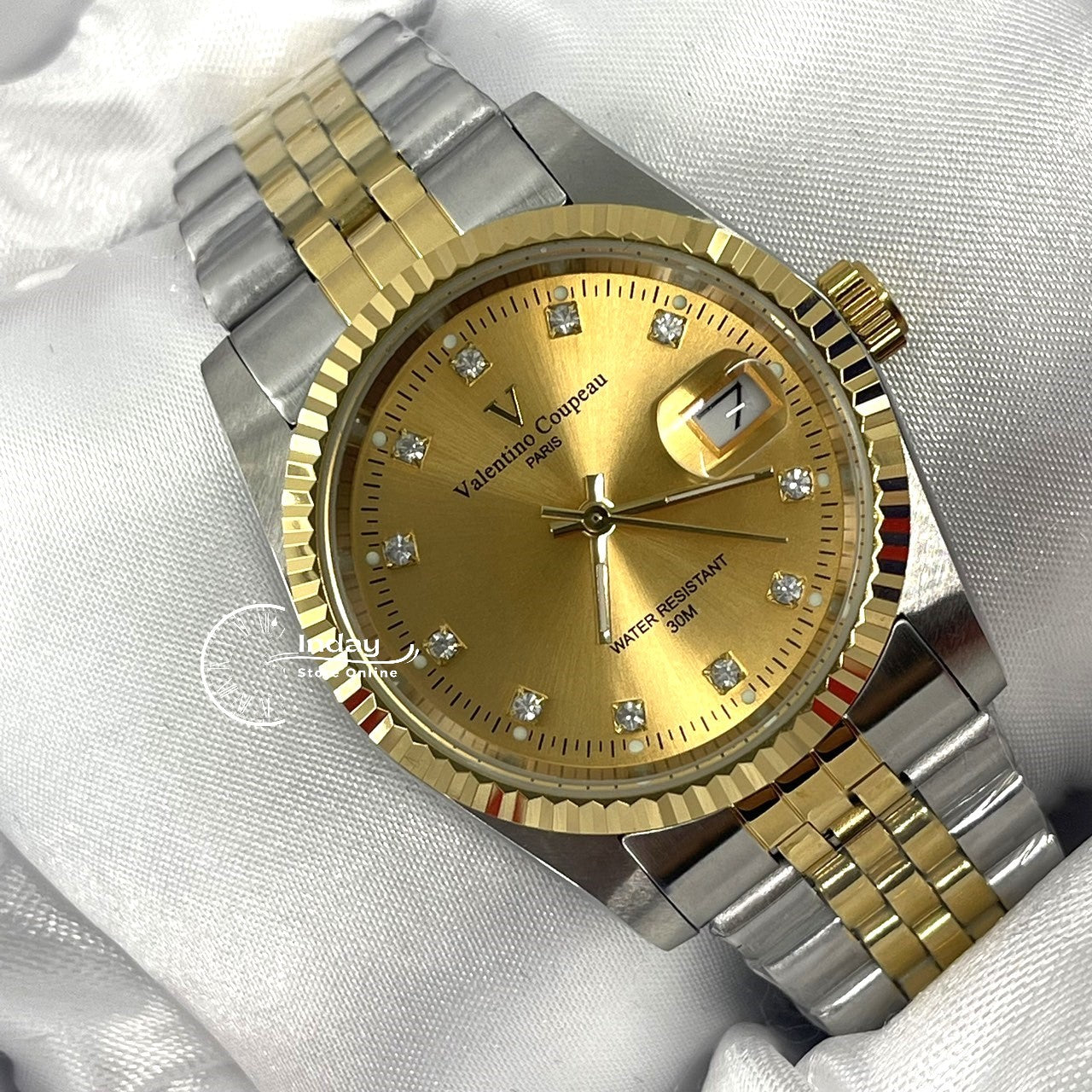 范倫鐵諾 古柏 Coupeau Men's Watch 12169TM-17 Two-Tone Stainless Steel Band