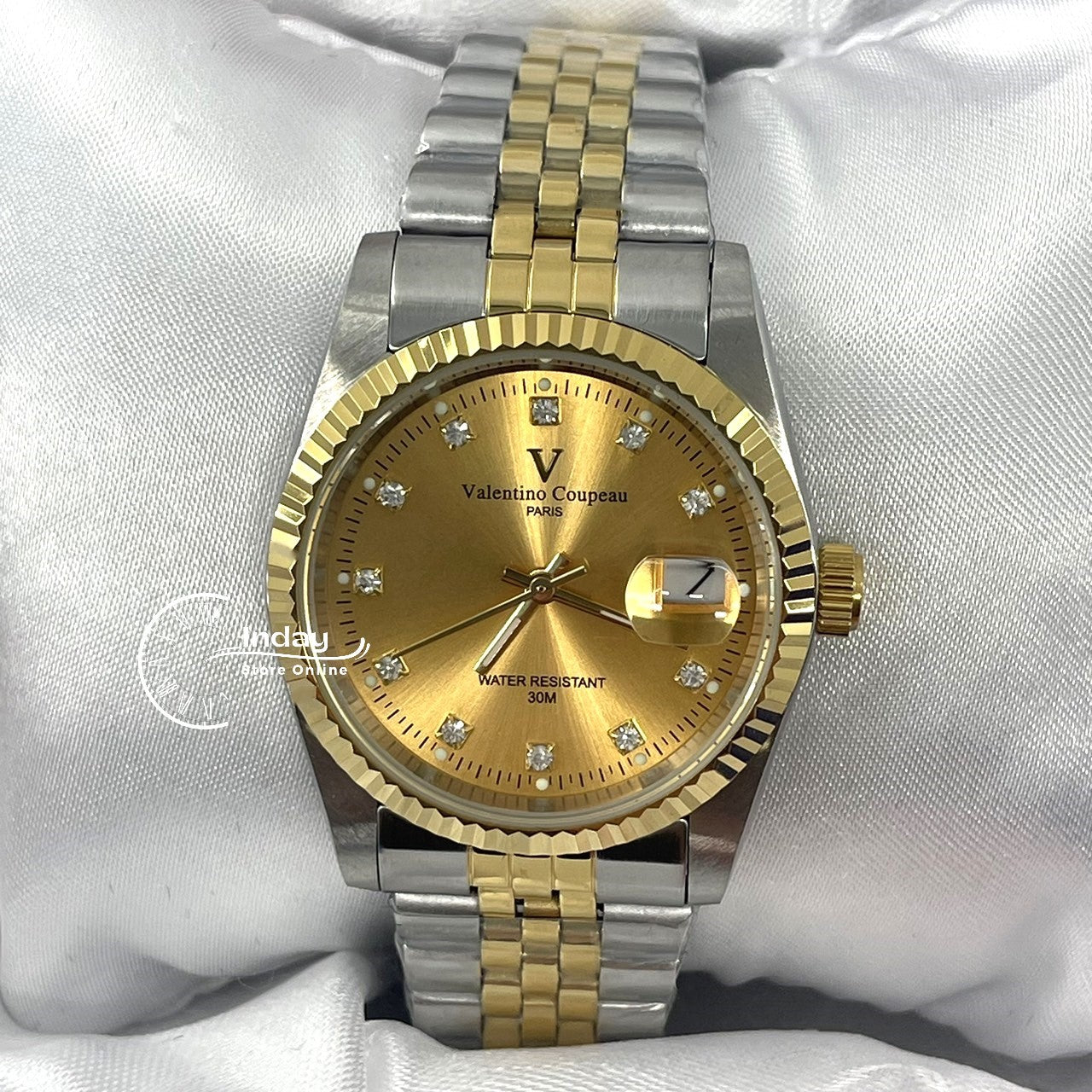 范倫鐵諾 古柏 Coupeau Men's Watch 12169TM-17 Two-Tone Stainless Steel Band
