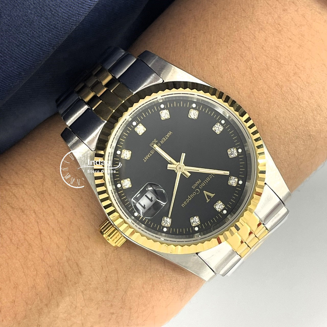 范倫鐵諾 古柏 Coupeau Men's Watch 12169TM-18 Two-Tone Stainless Steel Band