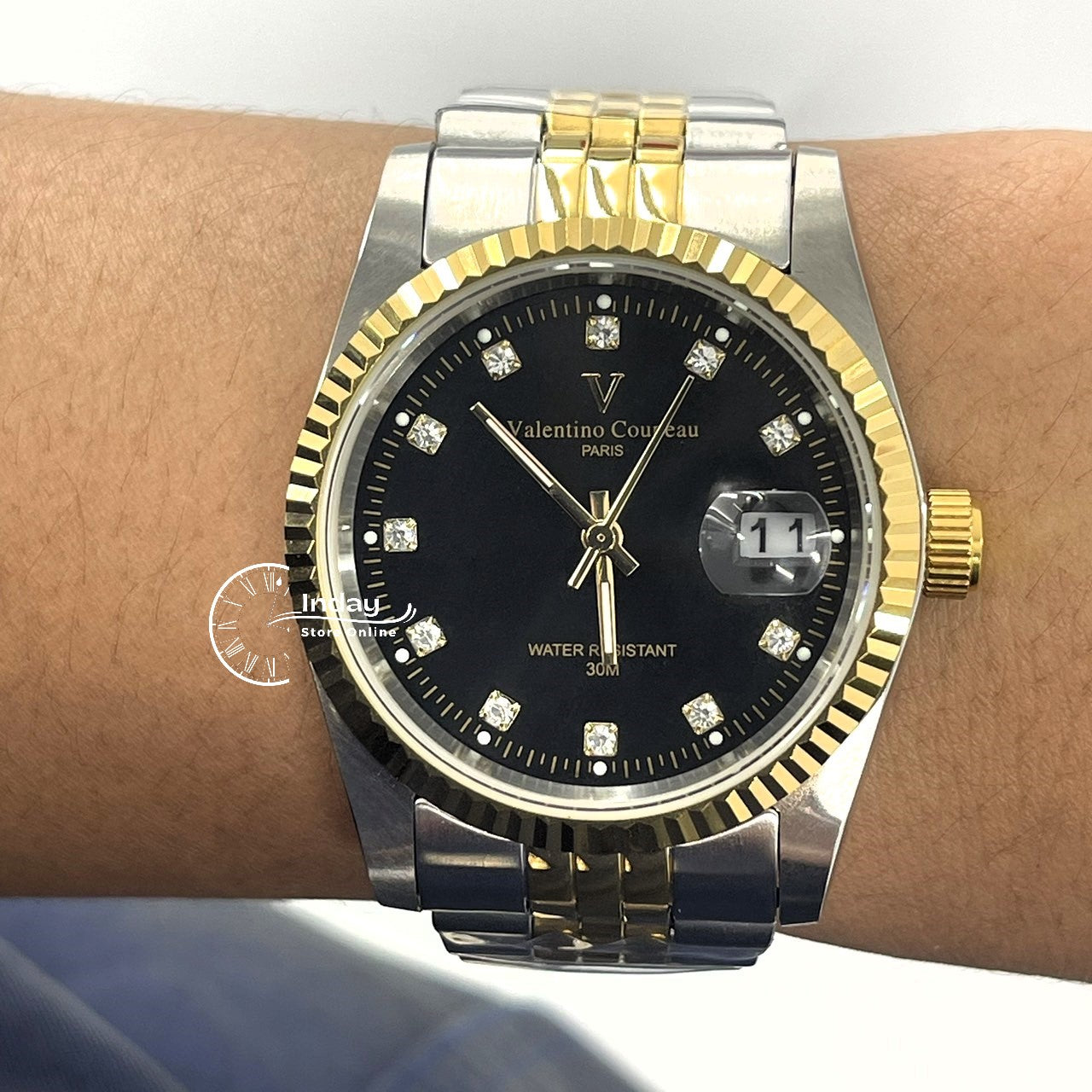 范倫鐵諾 古柏 Coupeau Men's Watch 12169TM-18 Two-Tone Stainless Steel Band