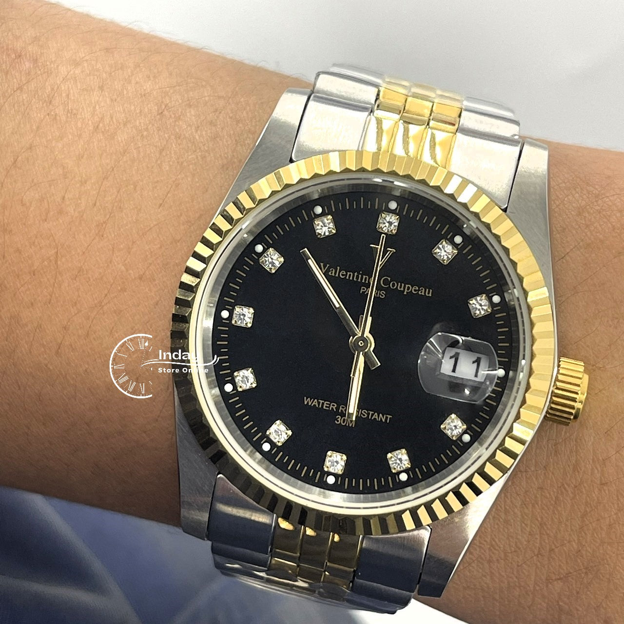 范倫鐵諾 古柏 Coupeau Men's Watch 12169TM-18 Two-Tone Stainless Steel Band