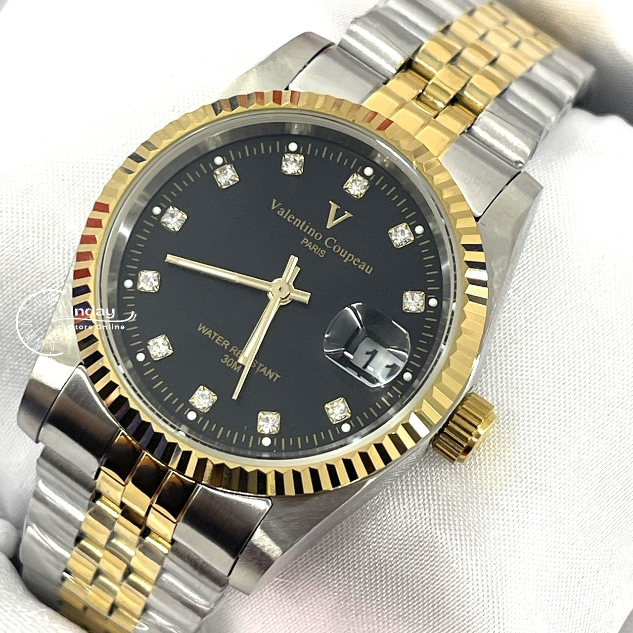 范倫鐵諾 古柏 Coupeau Men's Watch 12169TM-18 Two-Tone Stainless Steel Band