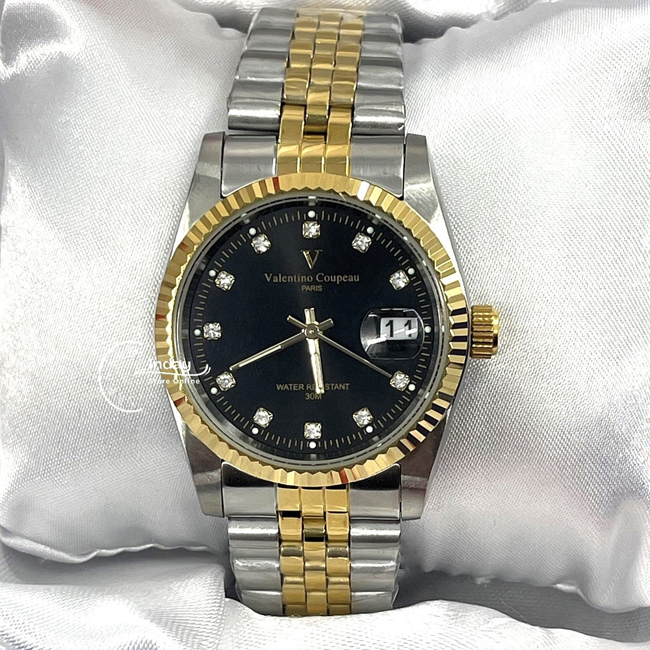 范倫鐵諾 古柏 Coupeau Men's Watch 12169TM-18 Two-Tone Stainless Steel Band