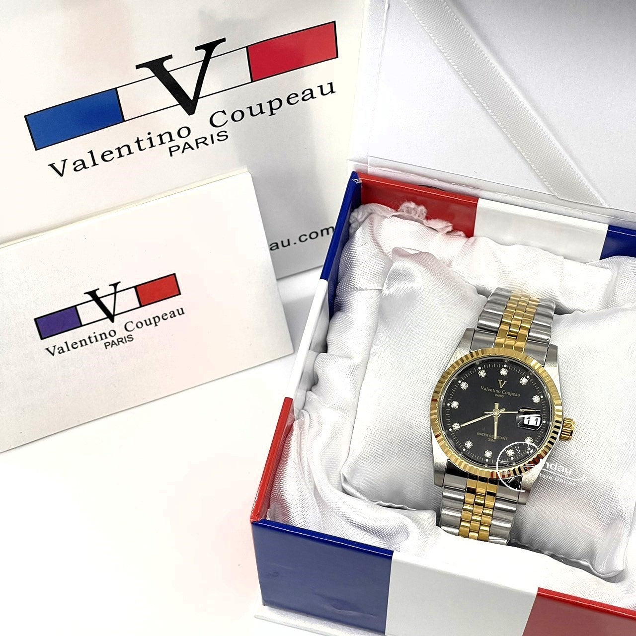 范倫鐵諾 古柏 Coupeau Men's Watch 12169TM-18 Two-Tone Stainless Steel Band