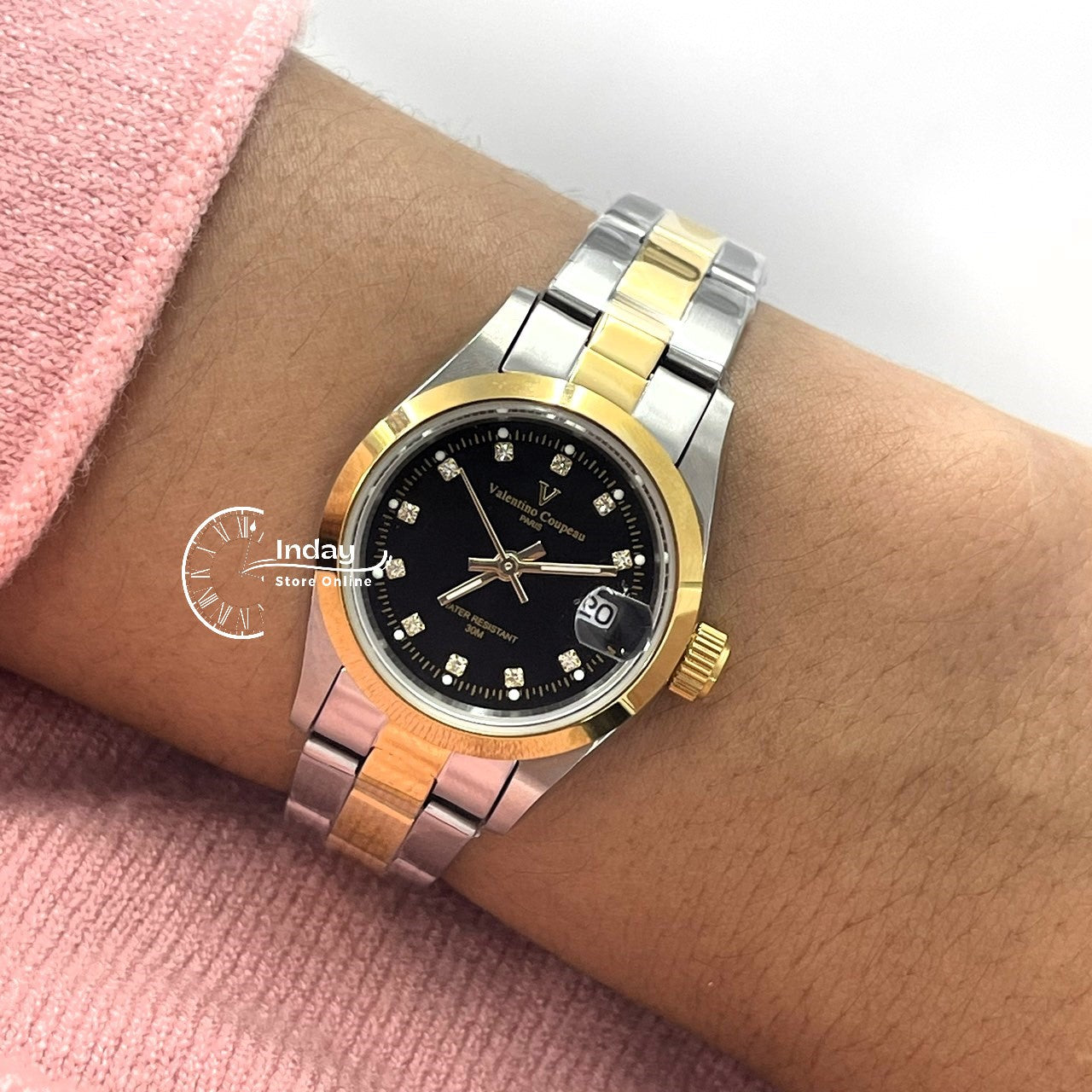 范倫鐵諾 古柏 Coupeau Women's Watch 12168TL-18 Two-Tone Stainless Steel Band
