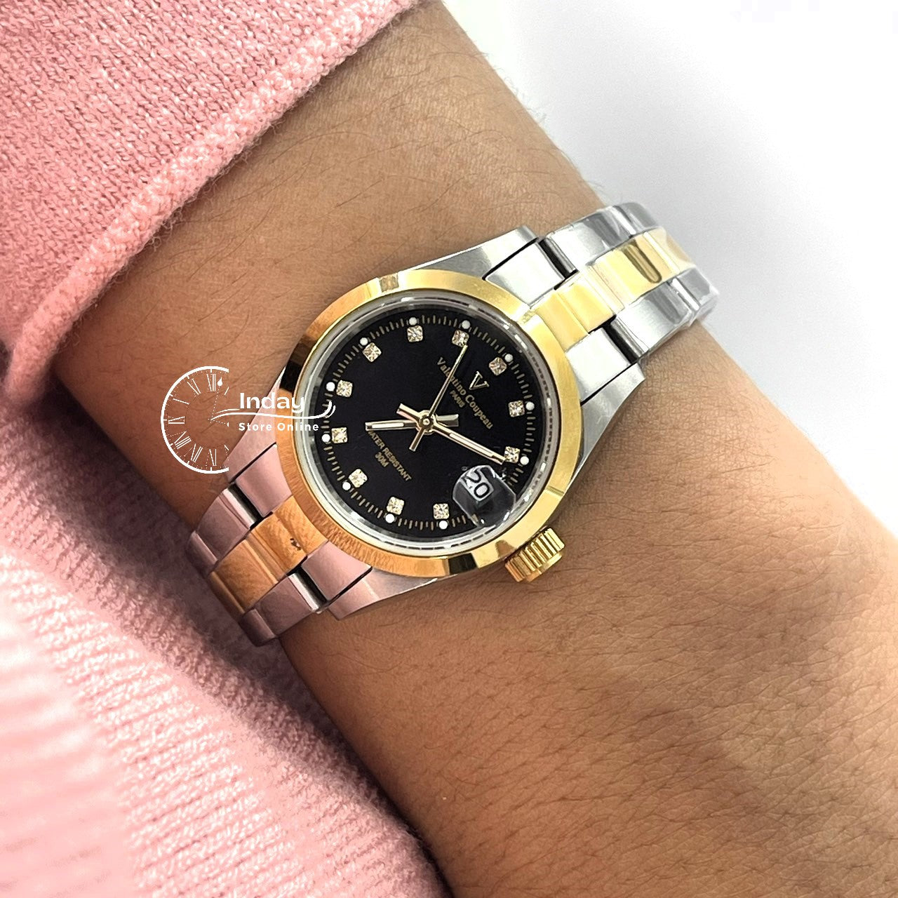范倫鐵諾 古柏 Coupeau Women's Watch 12168TL-18 Two-Tone Stainless Steel Band