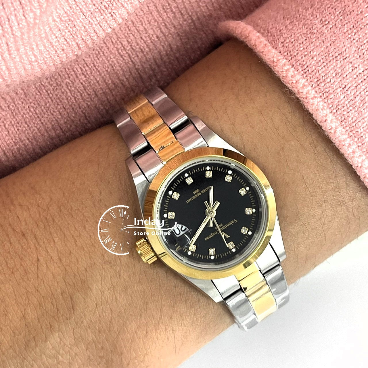 范倫鐵諾 古柏 Coupeau Women's Watch 12168TL-18 Two-Tone Stainless Steel Band