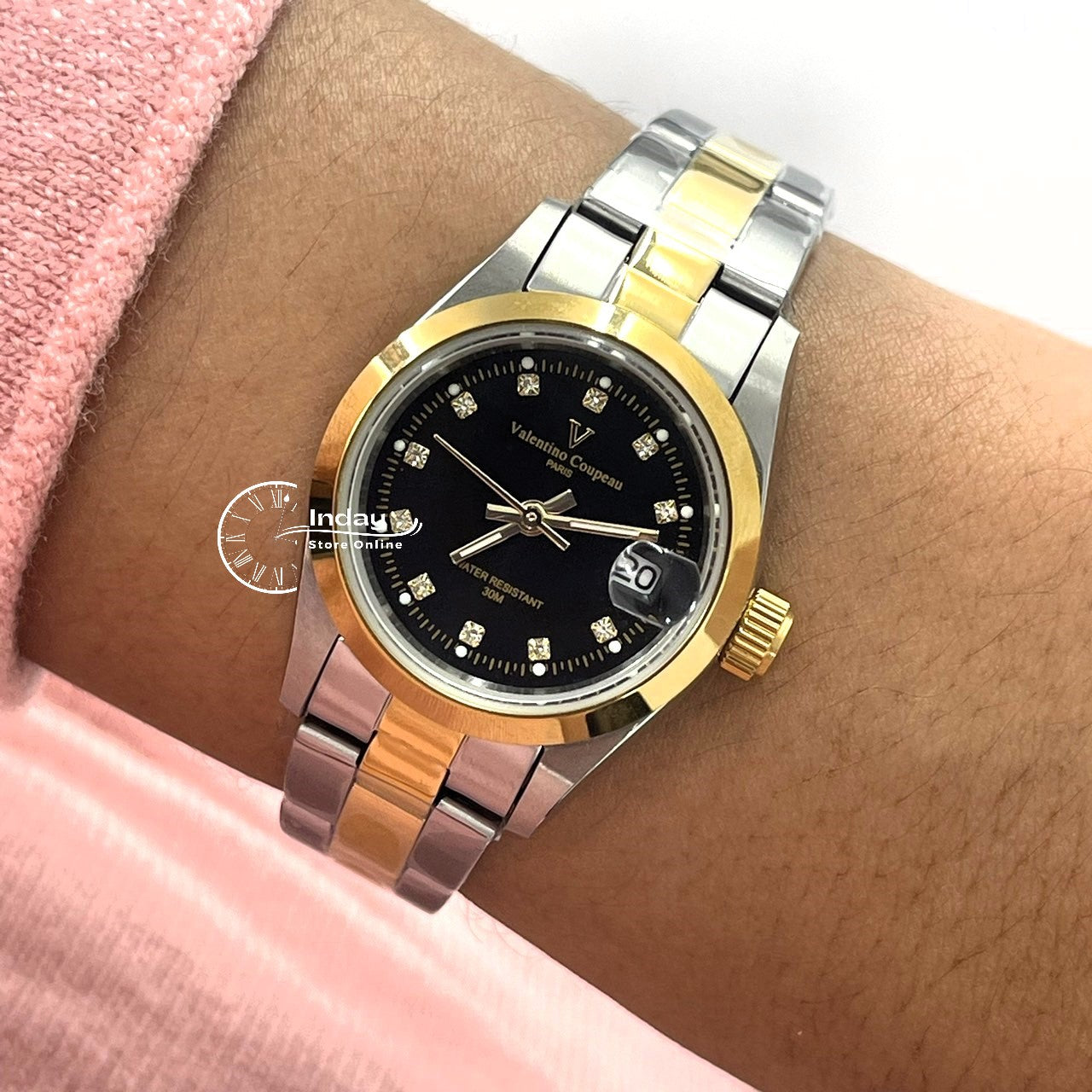 范倫鐵諾 古柏 Coupeau Women's Watch 12168TL-18 Two-Tone Stainless Steel Band