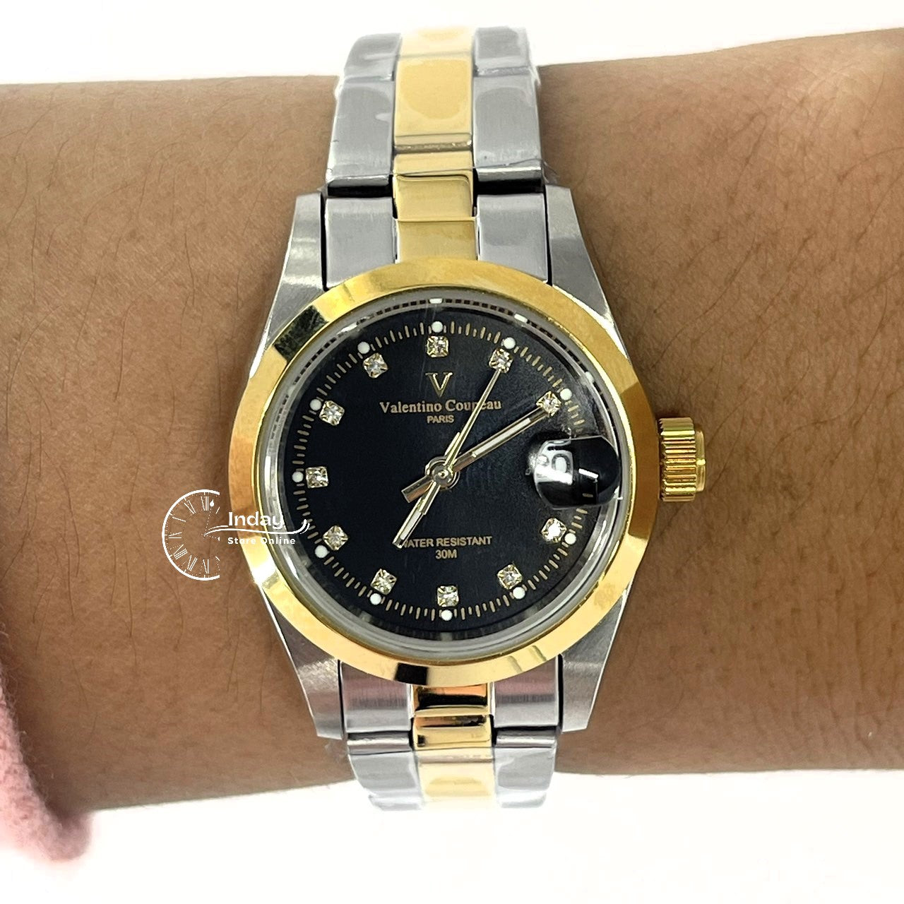 范倫鐵諾 古柏 Coupeau Women's Watch 12168TL-18 Two-Tone Stainless Steel Band