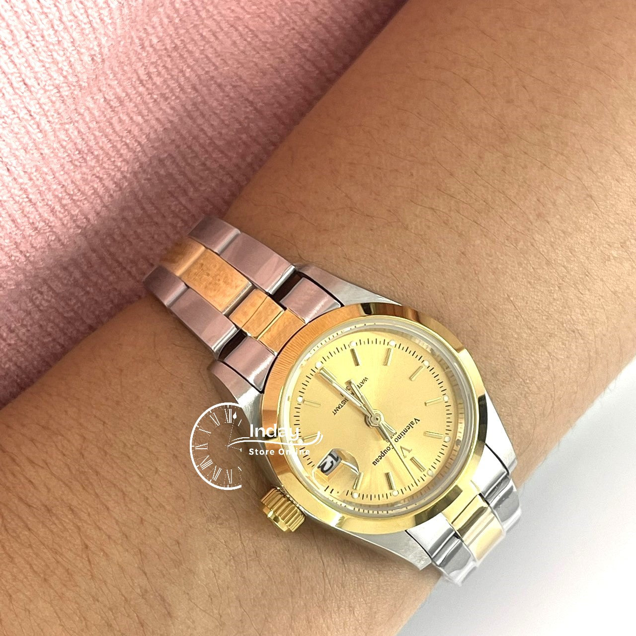 范倫鐵諾 古柏 Coupeau Women's Watch 12168TL-13 Two-Tone Stainless Steel Band