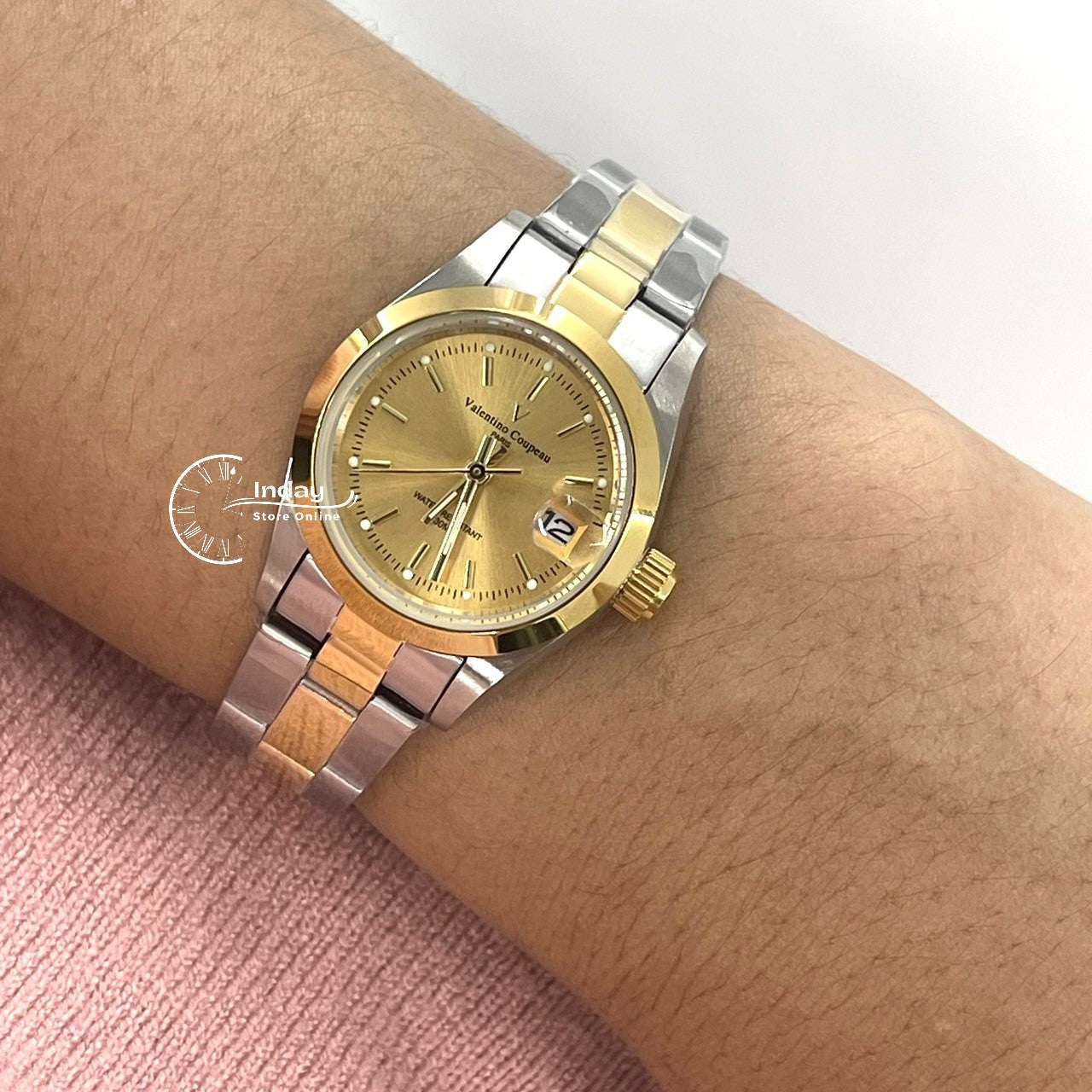 范倫鐵諾 古柏 Coupeau Women's Watch 12168TL-13 Two-Tone Stainless Steel Band