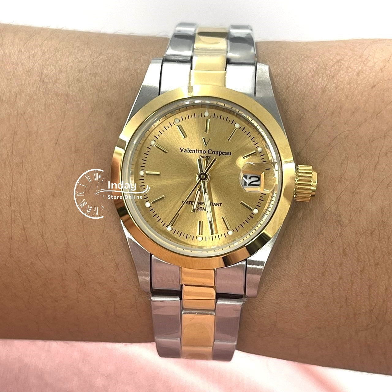 范倫鐵諾 古柏 Coupeau Women's Watch 12168TL-13 Two-Tone Stainless Steel Band
