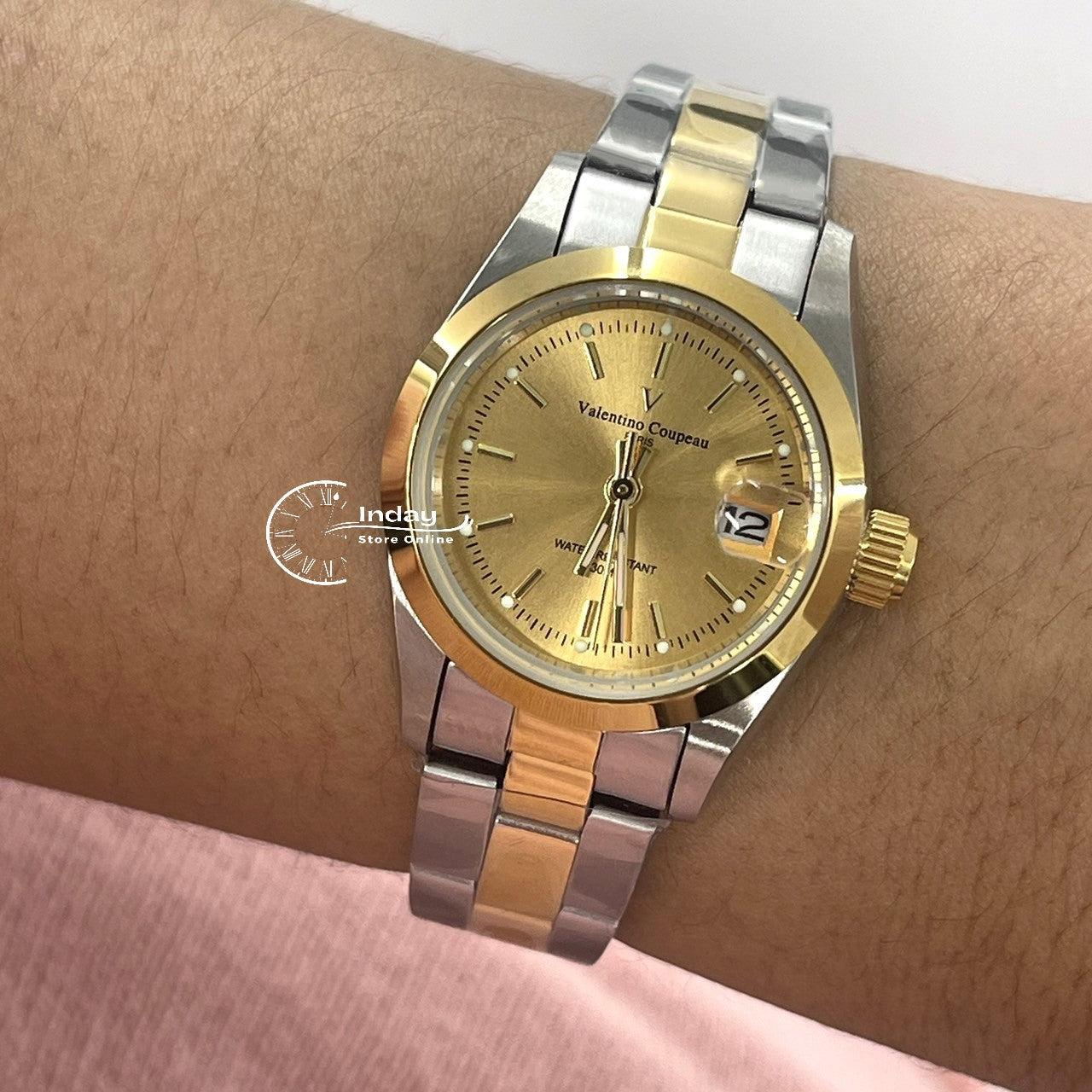 范倫鐵諾 古柏 Coupeau Women's Watch 12168TL-13 Two-Tone Stainless Steel Band