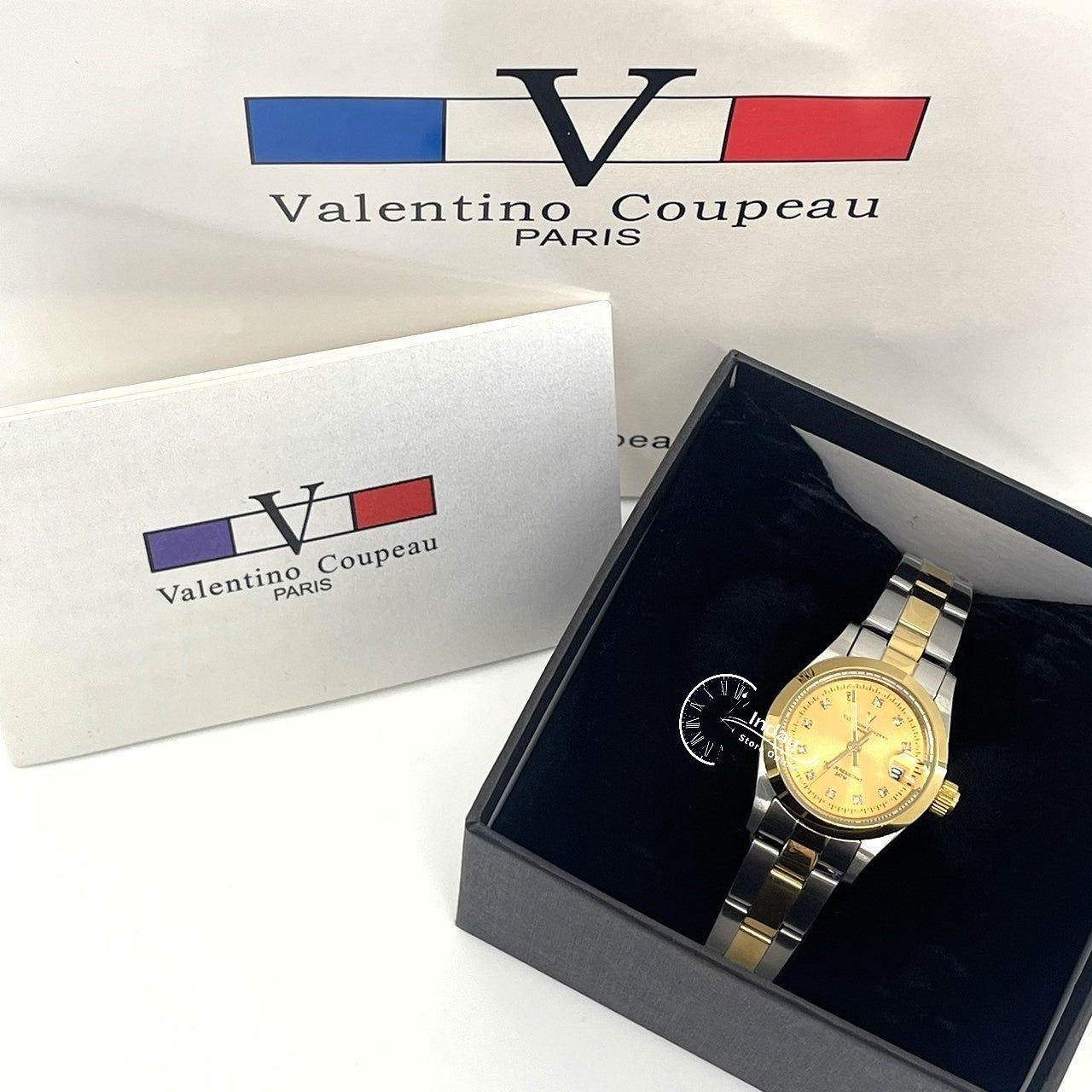 范倫鐵諾 古柏 Coupeau Women's Watch 12168TL-17 Two-Tone Stainless Steel Band