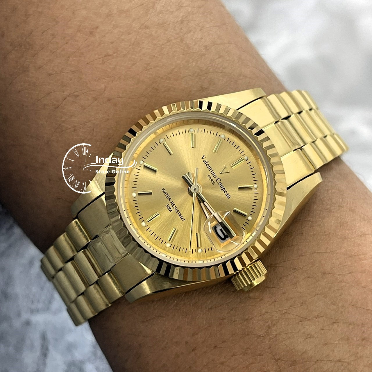范倫鐵諾 古柏 Coupeau Women's Watch 12169KL-13 Gold Tone Stainless Steel Band