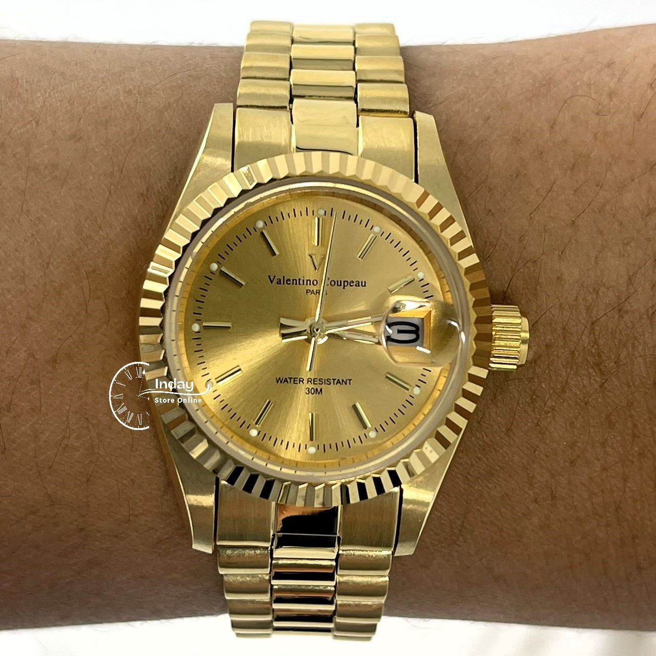 范倫鐵諾 古柏 Coupeau Women's Watch 12169KL-13 Gold Tone Stainless Steel Band