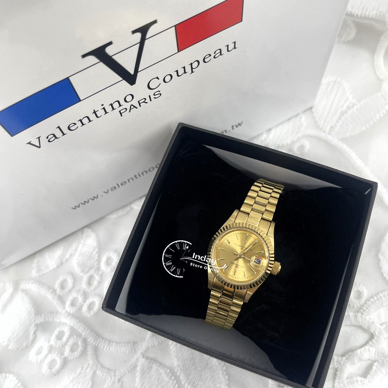 范倫鐵諾 古柏 Coupeau Women's Watch 12169KL-13 Gold Tone Stainless Steel Band