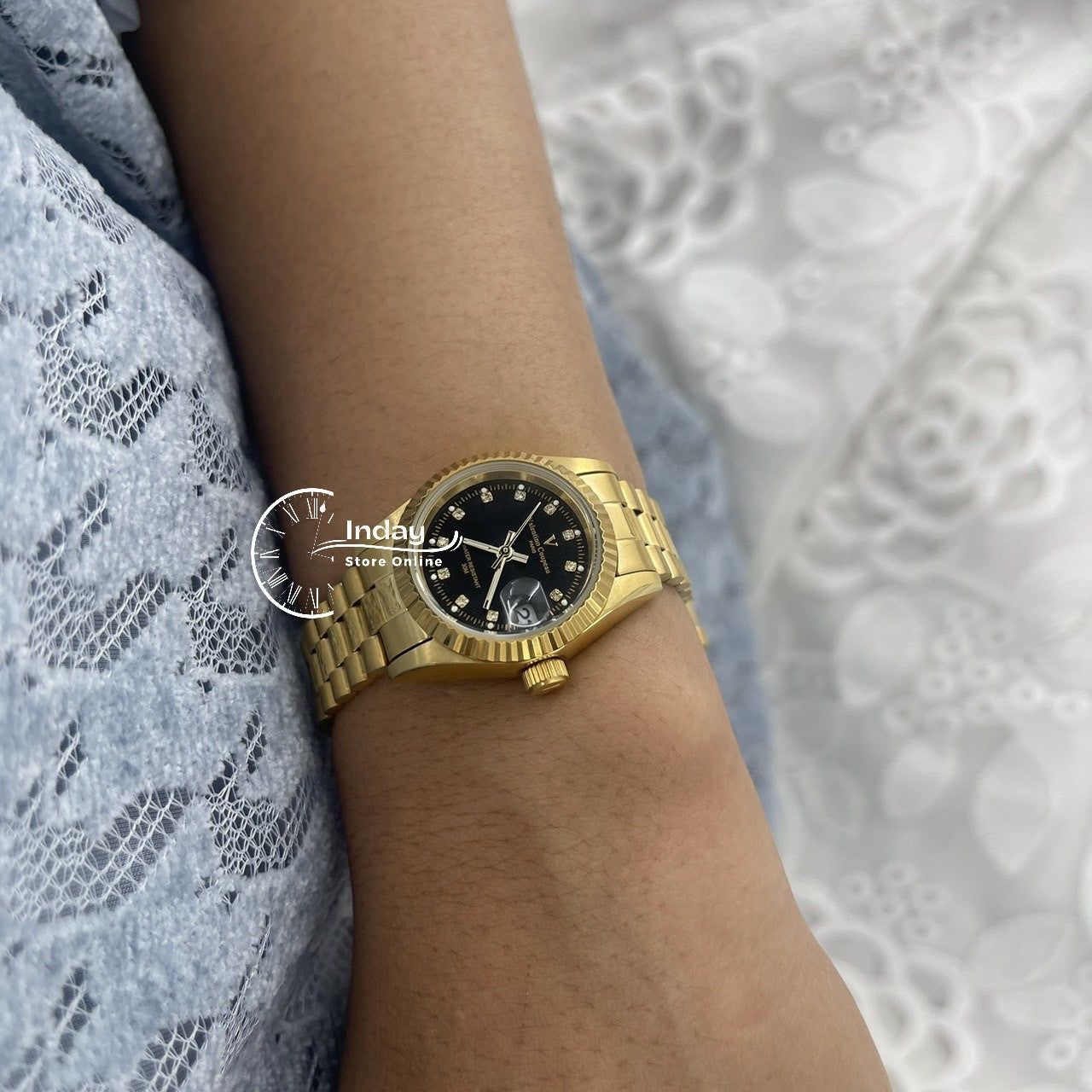 范倫鐵諾 古柏 Coupeau Women's Watch 12169KL-18 Gold Tone Stainless Steel Band