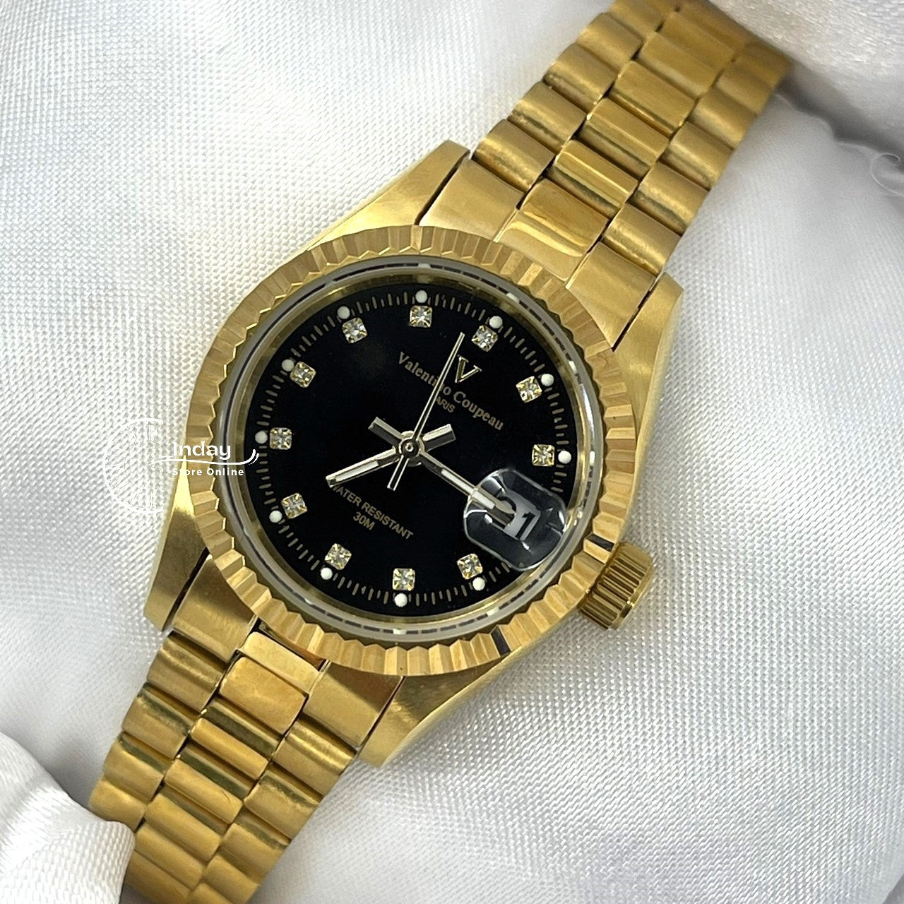 范倫鐵諾 古柏 Coupeau Women's Watch 12169KL-18 Gold Tone Stainless Steel Band