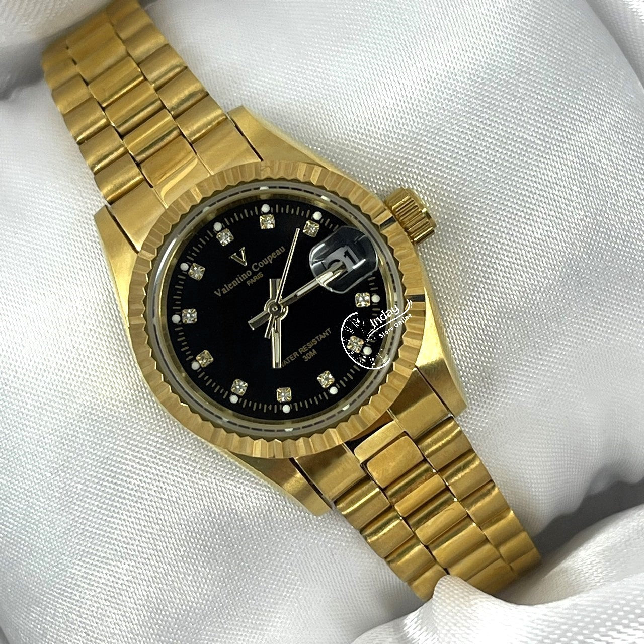范倫鐵諾 古柏 Coupeau Women's Watch 12169KL-18 Gold Tone Stainless Steel Band