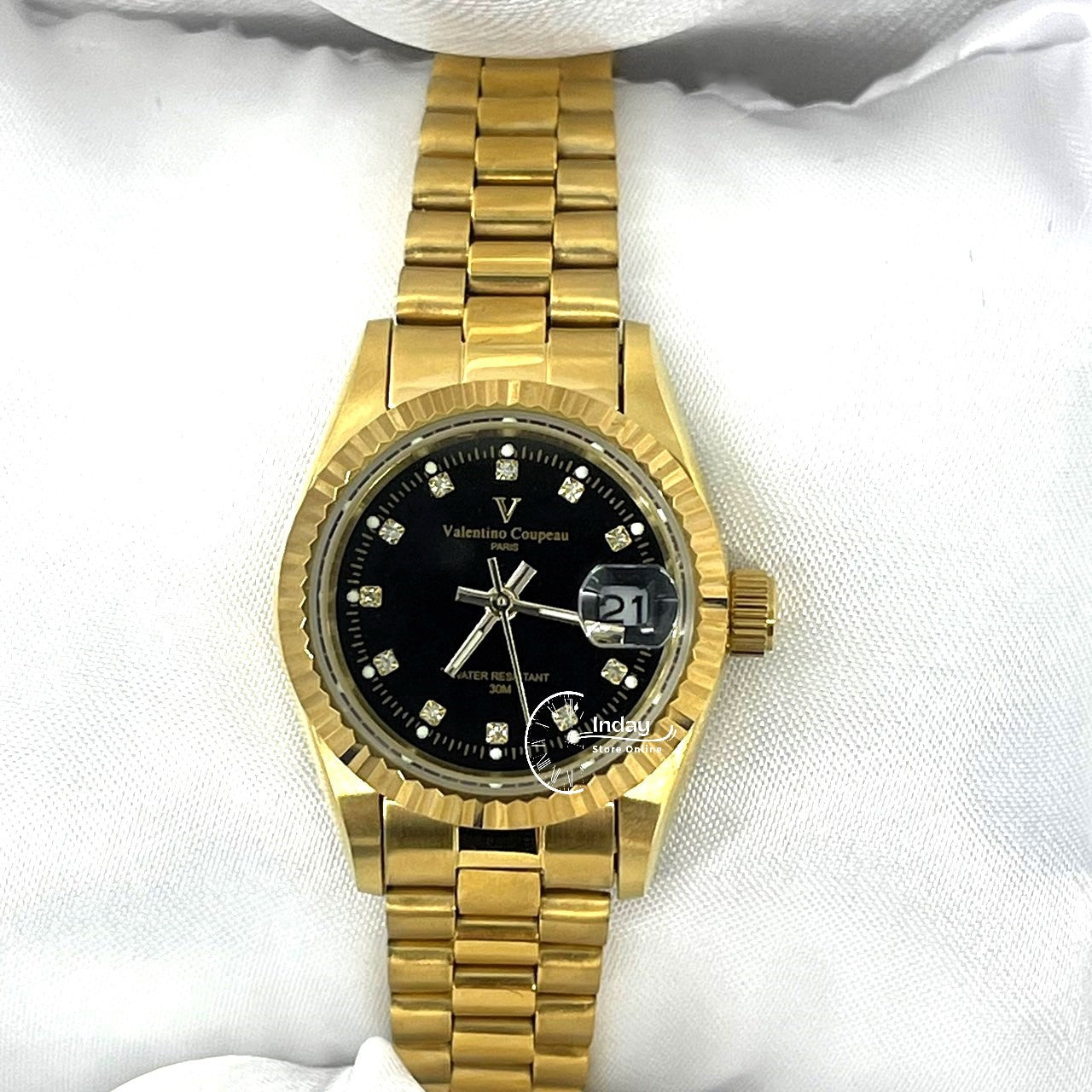 范倫鐵諾 古柏 Coupeau Women's Watch 12169KL-18 Gold Tone Stainless Steel Band