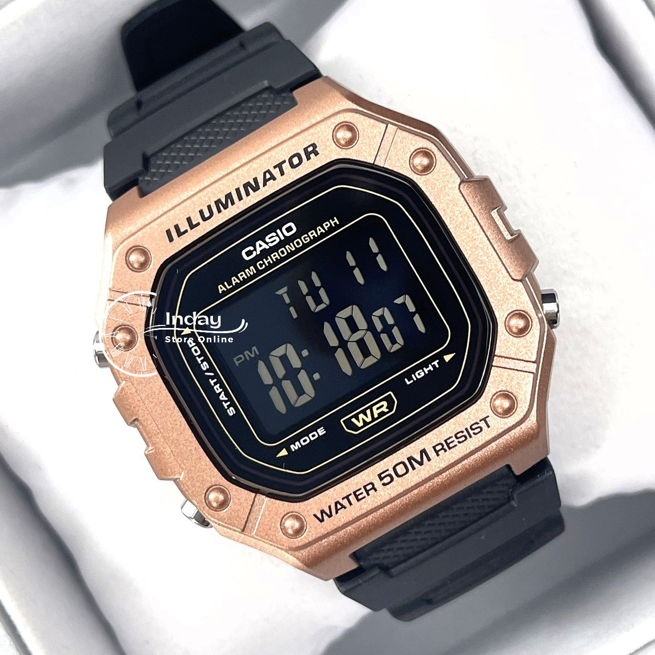 Casio Digital Men's Watch W-218HM-5B Resin Band Resin Glass Battery Life 7-Years
