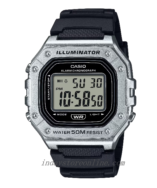 Casio Digital Men's Watch W-218HM-7A Resin Band Resin Glass