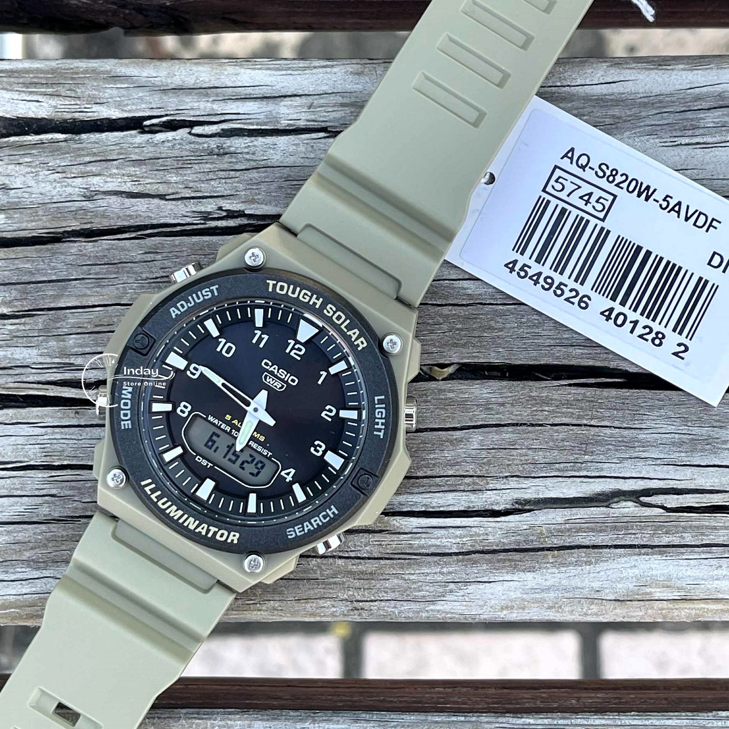 Casio Analog Digital Men's Watch AQ-S820W-5A Resin Glass Resin Band Solar Powered