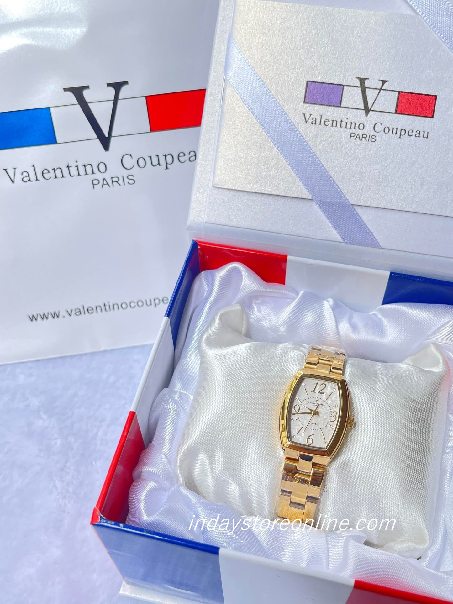 范倫鐵諾 古柏 Coupeau Women's Watch 61268KG-1 Gold Tone Stainless Steel Band