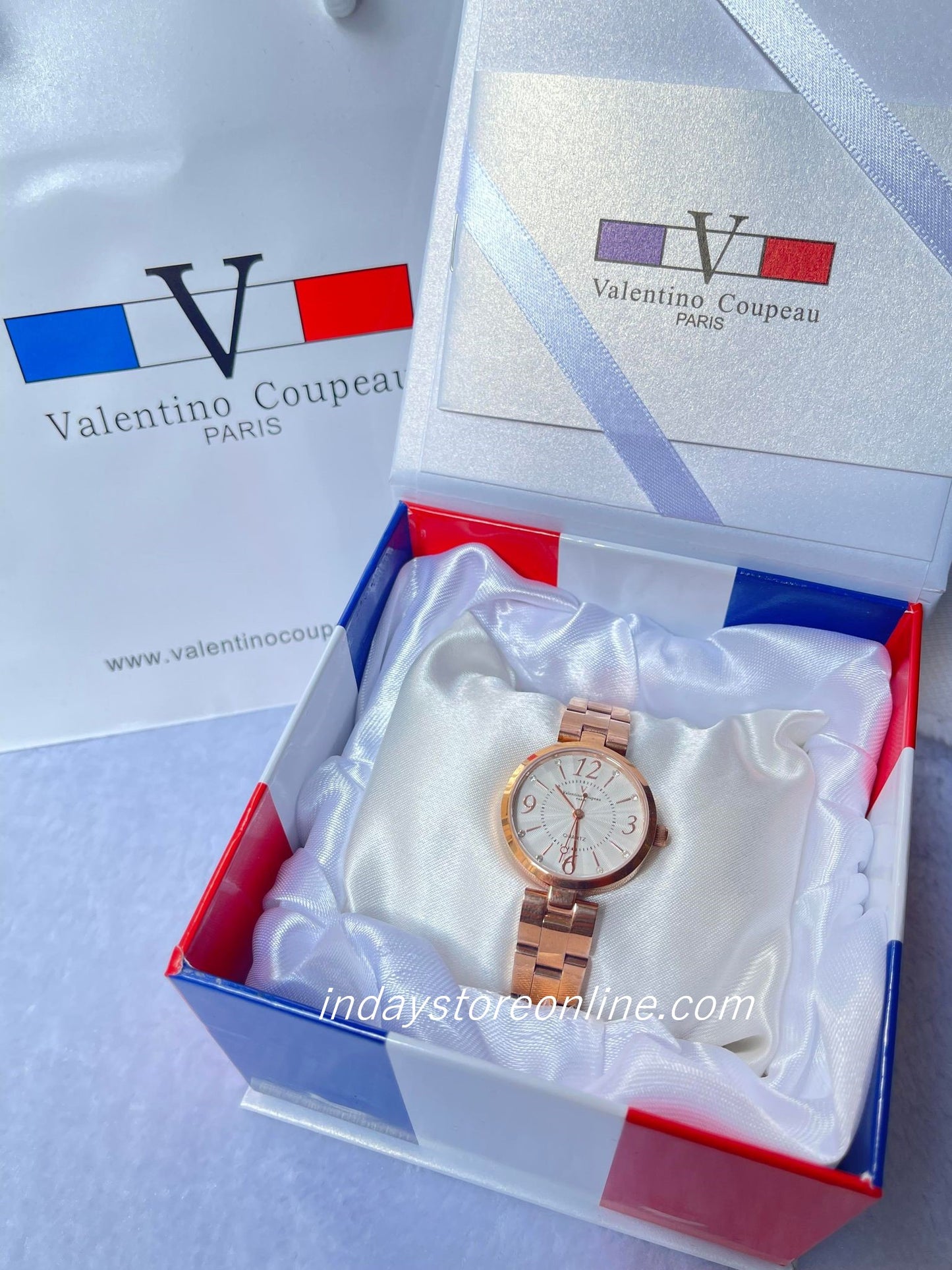 范倫鐵諾 古柏 Coupeau Women's Watch 61602-R1 Gold Tone Stainless Steel Band