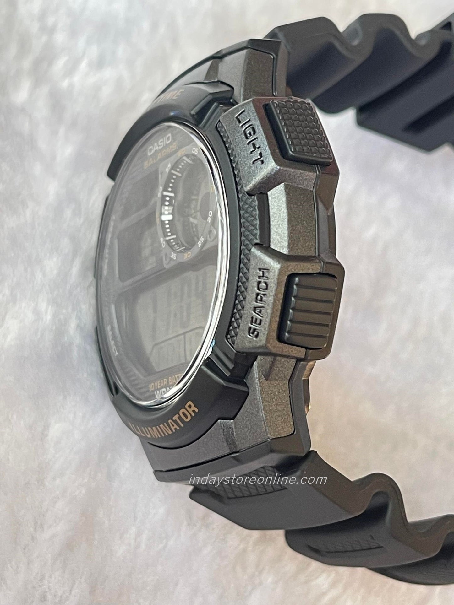 Casio Digital Men's Watch AE-1000W-1A 10-Year Battery Life Black Resin Strap