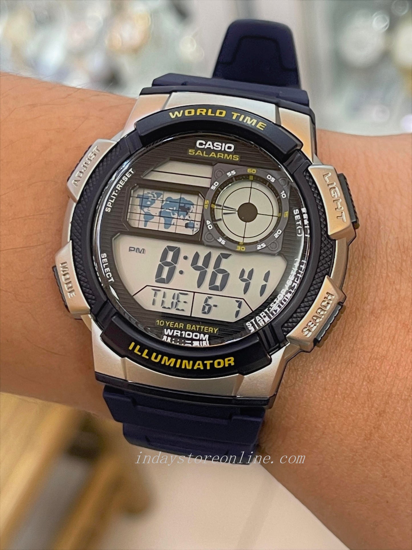 Casio Digital Men's Watch AE-1000W-2A Digital Resin Band Resin Glass Battery Life: 10 years